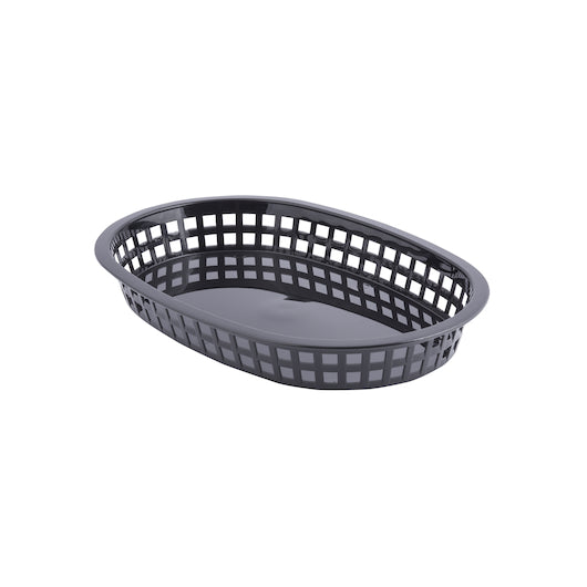 Tablecraft 10.5 Inch X 7 Inch X 1.5 Inch Chicago Oval Platter Black Basket, 1 x 36 each Case - DOT product image 4