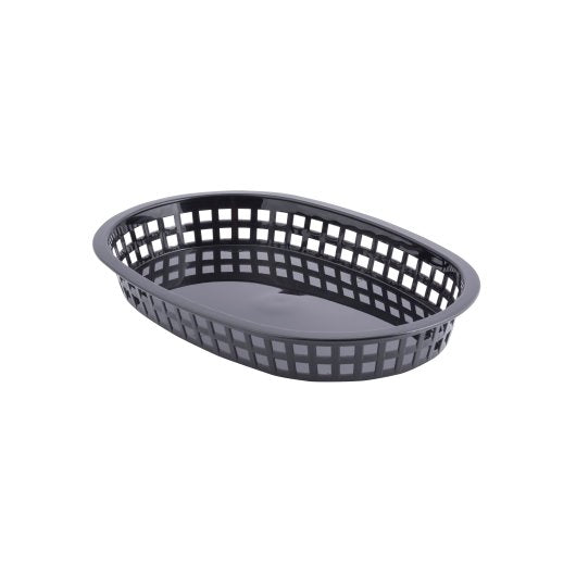 Tablecraft 10.5 Inch X 7 Inch X 1.5 Inch Chicago Oval Platter Black Basket, 1 x 36 each Case - DOT product image 8