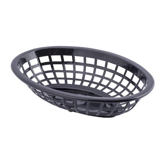 Tablecraft 8.5 Inch X 5.5 Inch X 2 Inch Black Oval Basket, 1 x 36 each Case - DOT product image 4