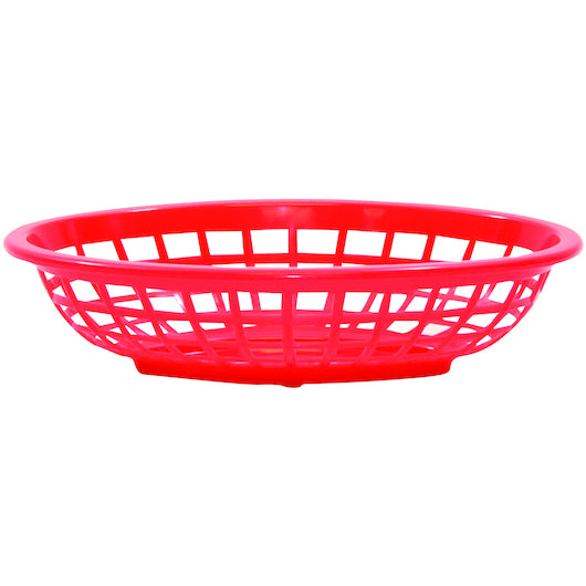 Tablecraft 7.75 Inch X 5.5 inch Oval Red Basket, 1 x 36 each Case - DOT product image 5