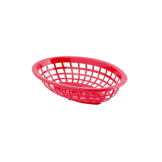 Tablecraft 7.75 Inch X 5.5 inch Oval Red Basket, 1 x 36 each Case - DOT product image 4
