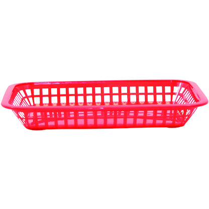 Tablecraft 10.75 Inch X 7.75 Inch X 1.5 Inch Grande Rectangular Red Plastic Basket, 1 x 36 each Case - DOT product image 5