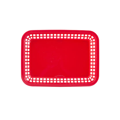 Tablecraft 10.75 Inch X 7.75 Inch X 1.5 Inch Grande Rectangular Red Plastic Basket, 1 x 36 each Case - DOT product image 2