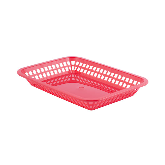 Tablecraft 10.75 Inch X 7.75 Inch X 1.5 Inch Grande Rectangular Red Plastic Basket, 1 x 36 each Case - DOT product image 4