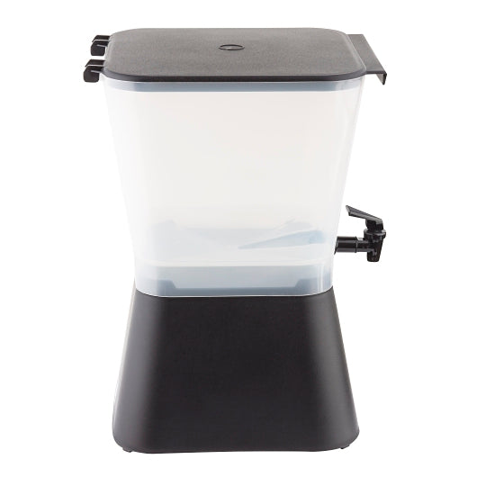 Tablecraft 3 Gallon Black Beverage Dispenser, 1 x 1 each Case - Alternate product angle or state