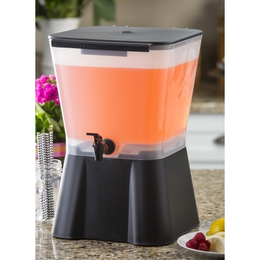 Tablecraft 3 Gallon Black Beverage Dispenser, 1 x 1 each Case - GS1 product-in-use image