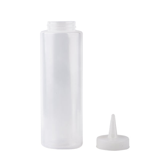 Tablecraft 8 Ounce Natural Cone Tip Clear Squeeze Bottle, 1 x 72 each Case - DOT product image 4