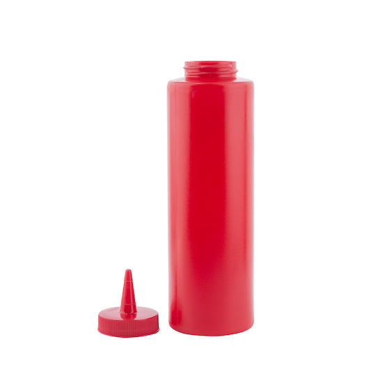 Tablecraft 12 Ounce Red Dispenser Squeeze Bottle, 1 x 12 each Case - DOT product image 2