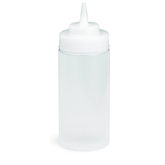 Tablecraft 16 Ounce Natural Widemouth Squeeze Bottle, 1 x 24 each Case - Squeeze Bottles & Dispensers