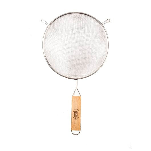Tablecraft 8 Inch Diameter Double Medium Mesh Strainer, 1 x 1 each Case - Kitchen Smallware