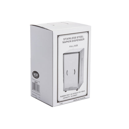 Tablecraft Full Size Stainless Steel Napkin Holder, 1 x 1 each Case - GS1 closed shipping case image