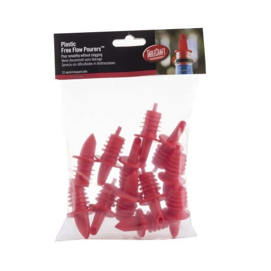 Tablecraft Econ Free Flow Red Pourer, 1 x 12 each Case - Kitchen Smallware