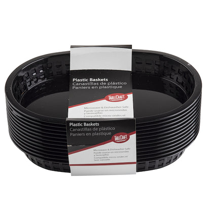 Chicago Platter Basket Cash & Carry Chicago Basket Black, 1 x 12 ct Case - Serving Trays Platters