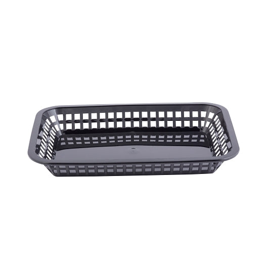 Tablecraft Cash & Carry Basket Grande Black, 1 x 12 ct Case - Fast Food Baskets & Trays