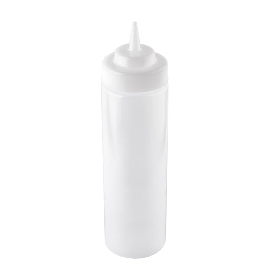 Tablecraft SQUEEZE BOTTLE 24 OUNCE WIDE MOUTH CLEAR, 8 x 6 ct Case - GS1 product shown out of package