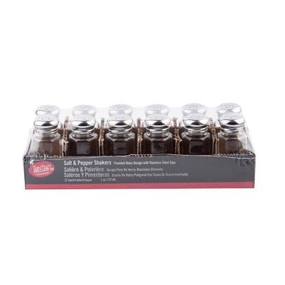 Tablecraft SHAKER SALT & PEPPER GLASS 1 OUNCE, 4 x 12 ct Case - DOT product image 3