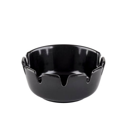 Tablecraft 4 Inch Black Ashtray, 6 x 12 ct Case - Alternate product angle or state