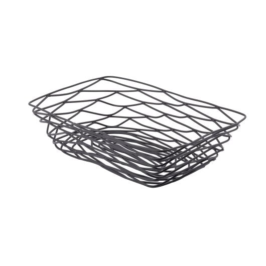 Tablecraft 9 Inch X 6 Inch X 2.5 Inch Rectangle Black Metal Basket, 1 x 6 each Case - DOT product image 3