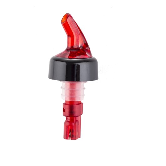 Tablecraft 1 Ounce Red Tube Red Spout Proper Pourer, 1 x 12 each Case - GS1 product shown out of package