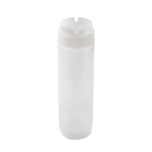 Tablecraft 24 Ounce Invertatop Valvetop Squeeze Dispenser, 1 x 12 each Case - Squeeze Bottles & Dispensers