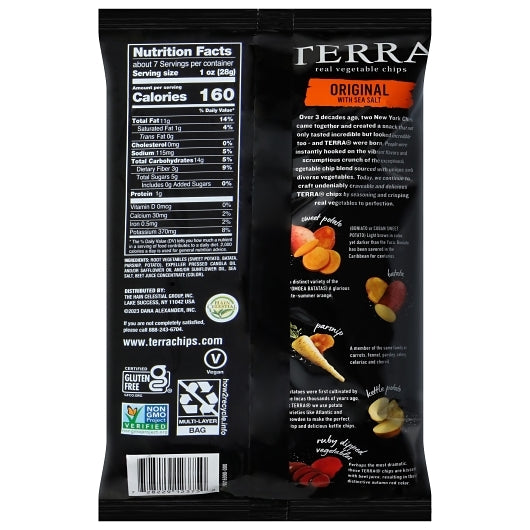 Terra Chips Original Vegetable, 12 x 6.8 oz Case - Alternate product angle or state