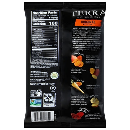Terra Chips Original Vegetable, 12 x 6.8 oz Case - Alternate product angle or state