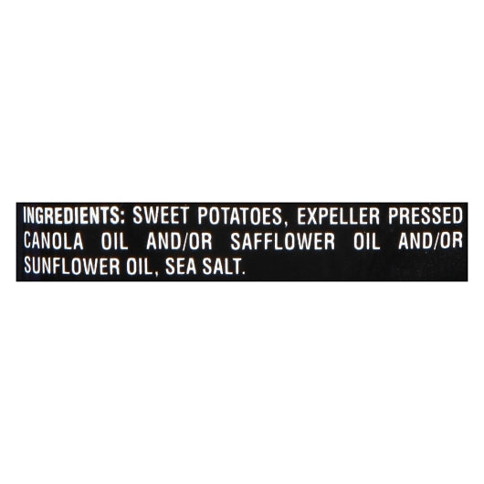 Terra Crinkles Sweets Chips, 8 x 2 oz Case - Ingredients label