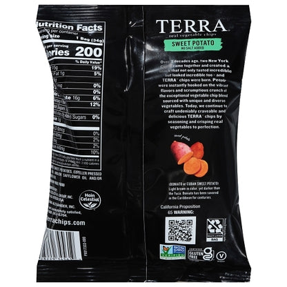 Terra Chips Plain Sweet Potato, 24 x 1.2 oz Case - Alternate product angle or state