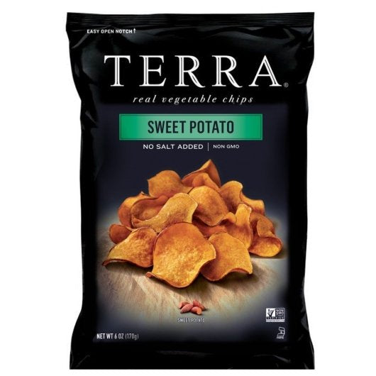 Terra Chips Plain Sweet Potato, 12 x 5 oz Case - Snacks