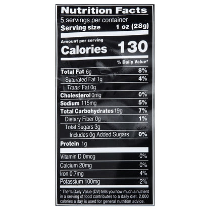 Terra Chips Blue Potato, 12 x 5 oz Case - Nutrition facts label