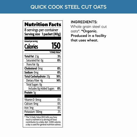 Nature's Path Steel Cut Oats Quick Cook, 6 x 24 oz Case - DOT product image 3