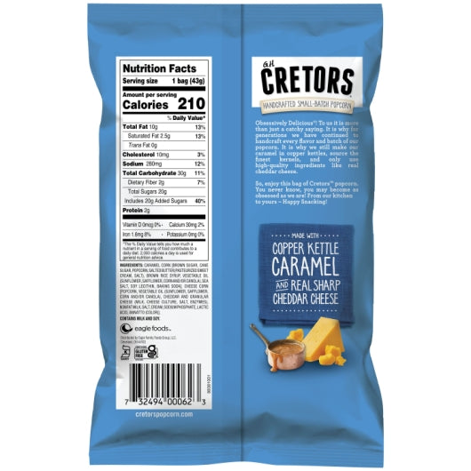 G.H. Cretors Cheese & Carmel Flavored Popped Popcorn, 12 x 1.5 oz Case - Popcorn, Pretzels & Snack Mix - image 2
