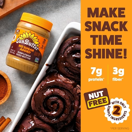 SunButter No Sugar SUNFLOWER SEED Butter, 6 x 1 lb Case - DOT product image 5