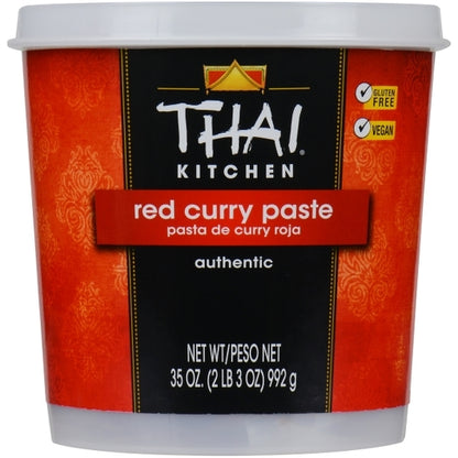 Thai Kitchen Red Curry Paste, 6 x 35 oz Case - Front/center packaged product image