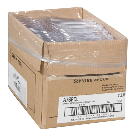 CaterLine Serving Spoon 9 Inch Clear Polystyrene, 1 x 144 each Case - Plates Bowls