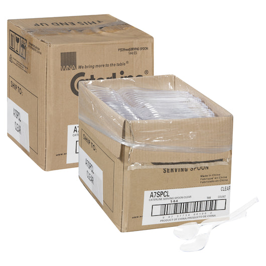 CaterLine SERVING SPOON 9 INCH CLEAR POLYSTYRENE, 1 x 144 each Case - DOT product image 3