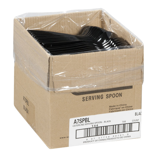 CaterLine SPOON BLACK PLASTIC 9 INCH UTENSIL, 1 x 144 each Case - DOT product image 4
