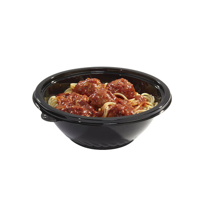 CaterLine 80 Ounce Black Plastic Bowl, 1 x 25 each Case - DOT product image 3