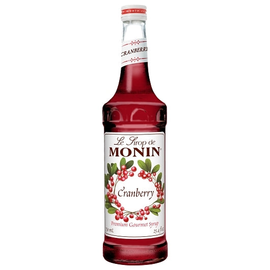 Glass Cranberry Flavor Syrup, Glass, 12 x 750 ML Case - Condiments & Sauces