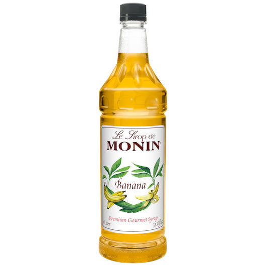 Monin Banana Syrup, 4 x 1 LT Case - Beverages