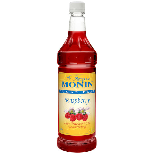 Monin Sugar-Free Raspberry Syrup, 4 x 1 LT Case - Beverages
