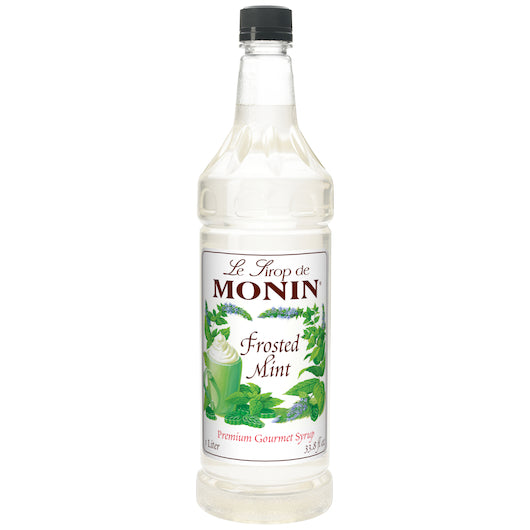 Monin Frosted Mint Syrup, 4 x 1 LT Case - Beverages