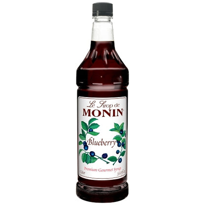 Monin Blueberry Syrup, 4 x 1 LT Case - Beverages