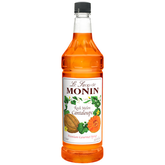 Monin Rock Melon Cantaloupe Syrup, 4 x 1 LT Case - Beverages