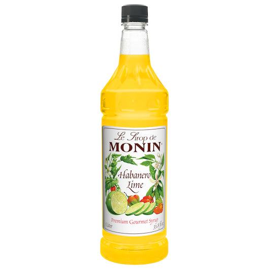 Monin Habanero Lime Syrup, 4 x 1 LT Case - Beverages