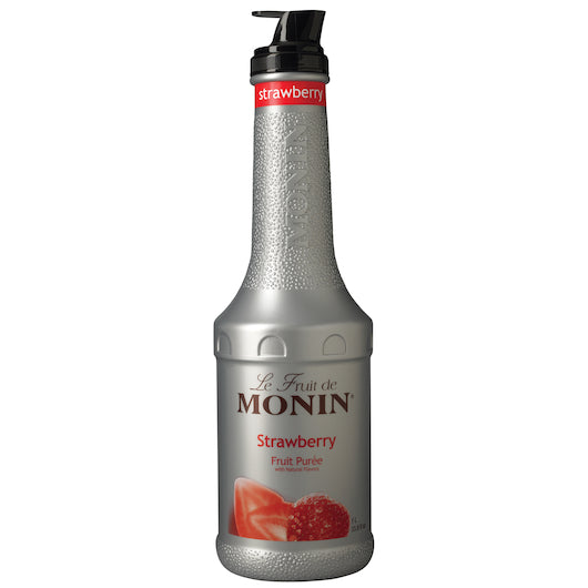 Monin Premium Strawberry Fruit Puree, 4 x 1 LT Case - Beverages