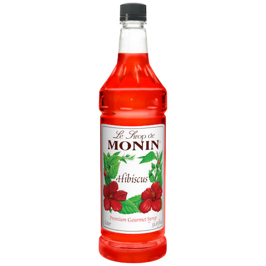 Monin Hibiscus Syrup, 4 x 1 LT Case - Beverages