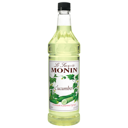 Monin Premium Cucumber Syrup, 4 x 1 LT Case - Beverages