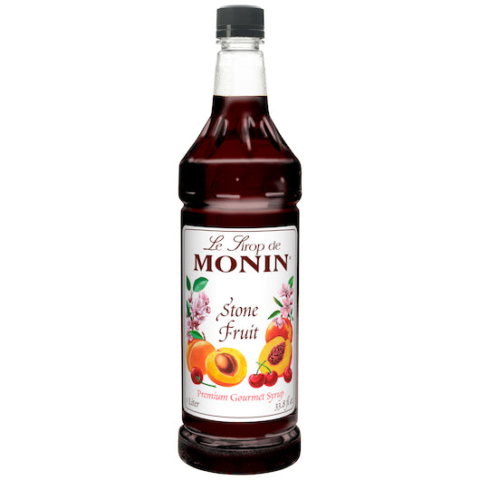 Monin Stone Fruit Syrup, 4 x 1 LT Case - Beverages