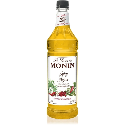 Monin Spicy Agave Syrup, 4 x 1 LT Case - Beverages